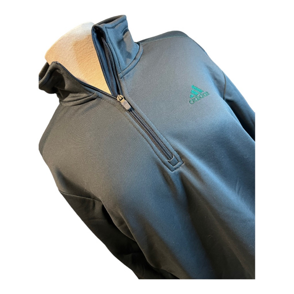 | adidas | Men’s Grey Quarter Zip Track Pullover LG - Picture 2 of 6